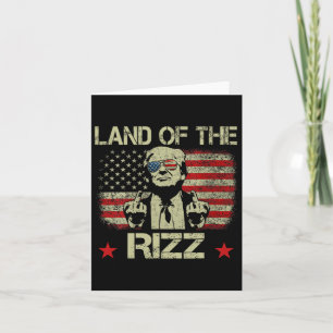 Cartão Terra Da Engraçada Trump Patriótica De Rizz 4 De J