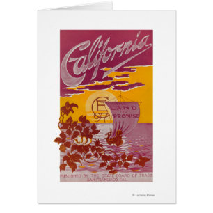 Cartão Terra de Califórnia do poster da promessa