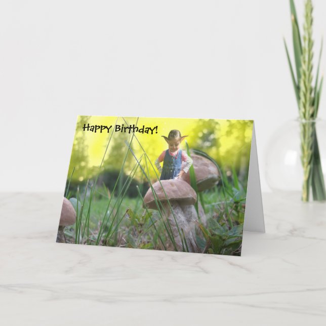 Cartão Terra de Shroom - feliz aniversario! (Frente)