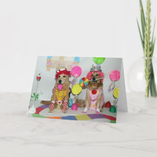 Cartão Terra do Aniversário do Ouro Candy