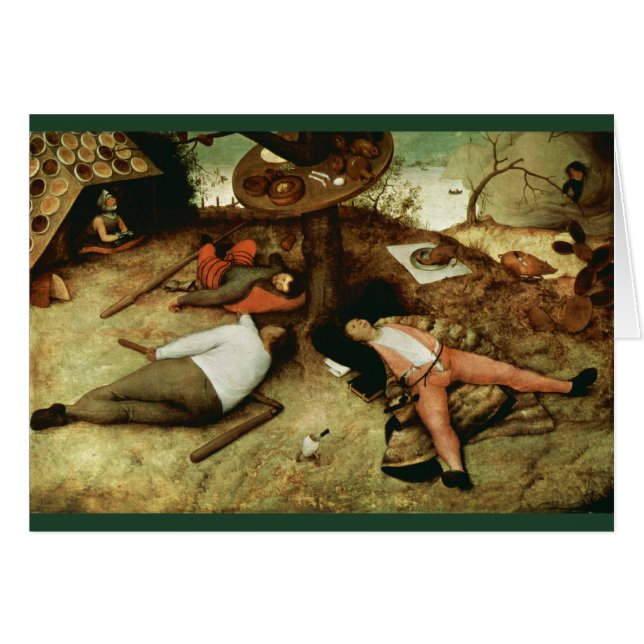 Cartão Terra do Cockaigne por Pieter Bruegel, o Velho (Frente Horizontal)