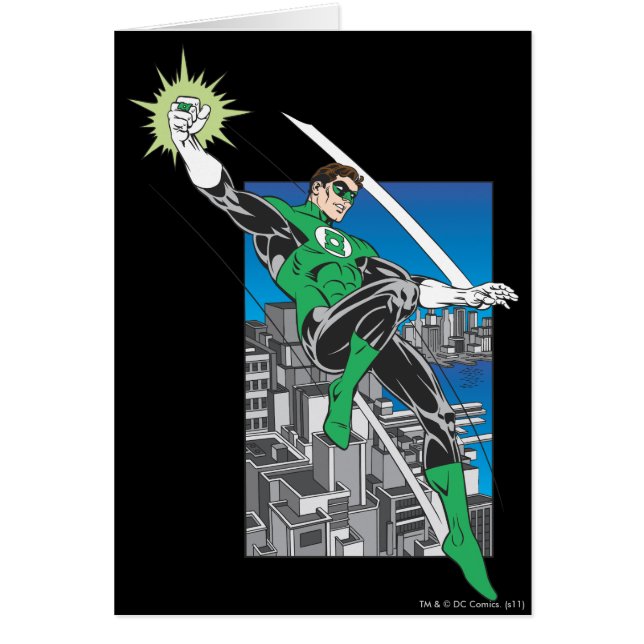 Cartão Terra dos Lanternas Verdes na Cidade (Frente)