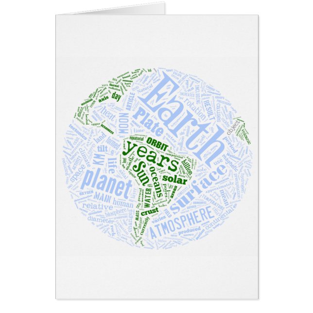 Cartão Terra em Tagxedo (Frente)