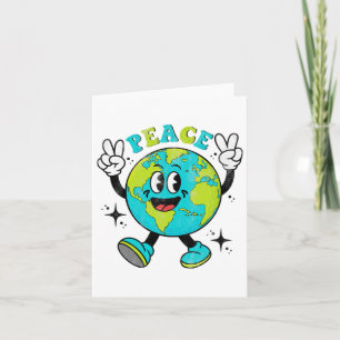 Cartão Terra Engraçada - Mundo - Sinal de Paz mundial Cri