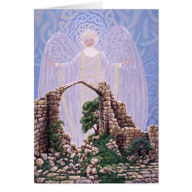 Cartão Terra santamente, por Darlene P. Coltrain (Frente)