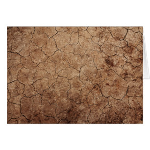 Cartão Terra seca rachada