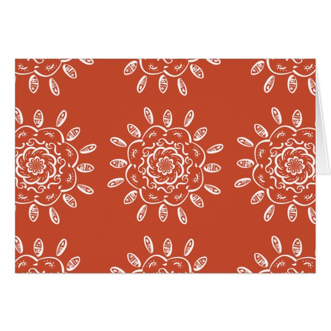 Cartão Terracotta Mandala (Frente Horizontal)