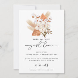 Cartão Terracotta Rustic Pampas Recepção de casamento