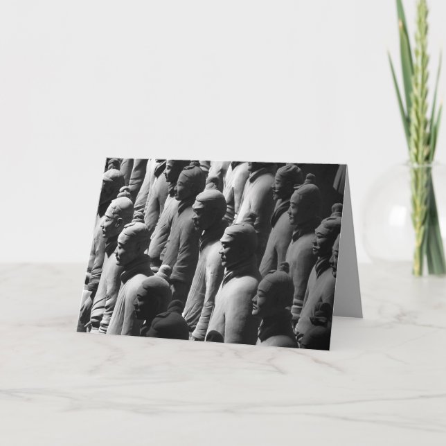 Cartão Terracotta Warriors Xian China Viagem Fotografia (Frente)