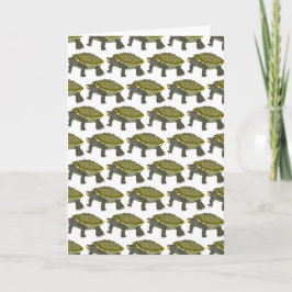 Cartão Terrapin (pattern white) - Greeting Card