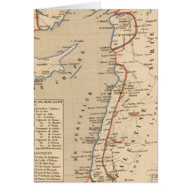 Cartão Terre Sainte depuis la deuxieme croisade (Frente)