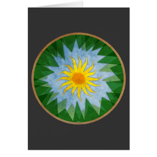 Cartão Terreno da Floresta Sunny (Frente)