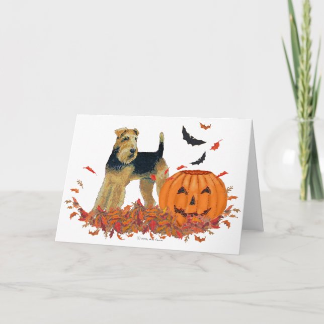 Cartão Terrier de Halloween (Frente)