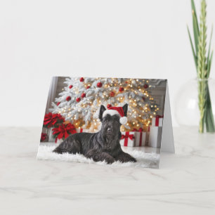 Cartão Terrier Escocês de Natal