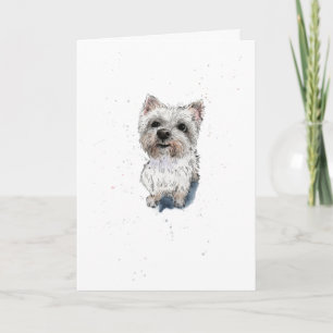 Cartão Terrier West Highland Westie Cachorro Fofo Anivers