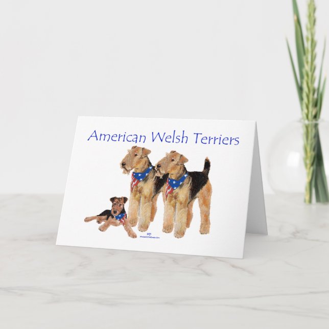 Cartão Terriers Galeses Americanos (Frente)