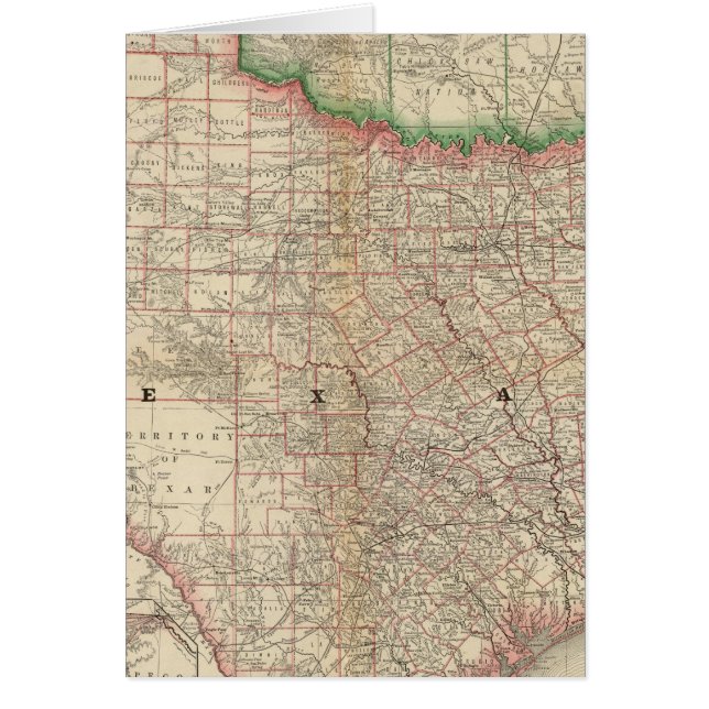 Cartão Território do Texas e da Índia (Frente)