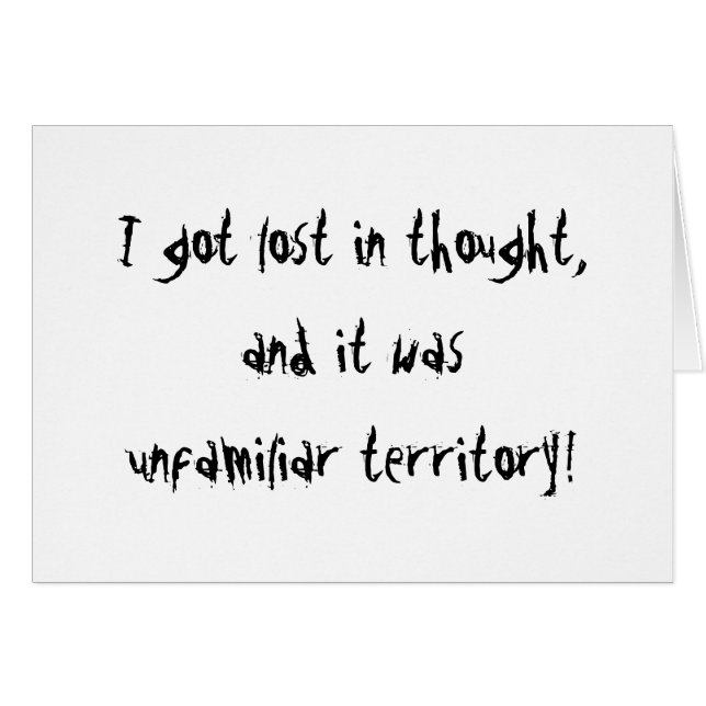 Cartão Território estranho (Frente Horizontal)