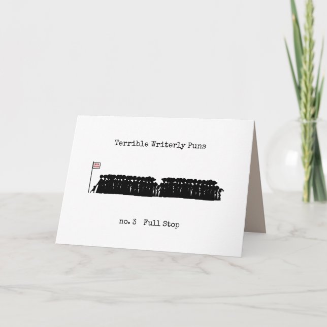 Cartão Terrível Puns Escriteriosos (Frente)