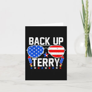 Cartão Terry de Reserva Divertido 4 de Julho Bandeira dos