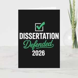 Cartão Tese Defendida 2026 Para Doutorado Phd Edd Graduaç