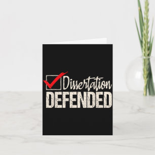 Cartão Tese defendida - graduado phd ph.d.