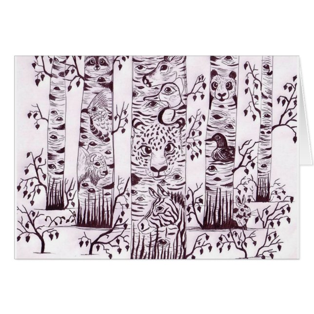 Cartão tesouro escondido um (Frente Horizontal)