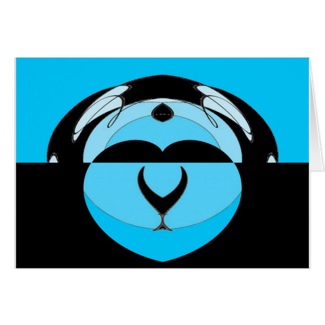 Cartão Tesouros do mar azul (Frente Horizontal)