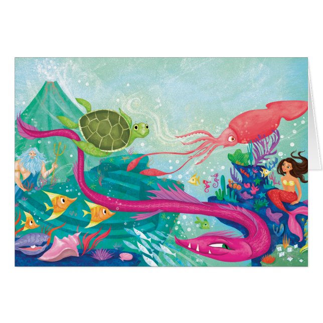 Cartão Tesouros do oceano oculto (Frente Horizontal)