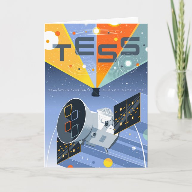 Cartão Tess Space Telescope Poster. (Frente)