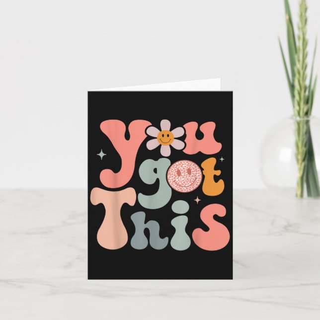 Cartão Test Day Teacher Shirt Motivational Testing Day St (Frente)