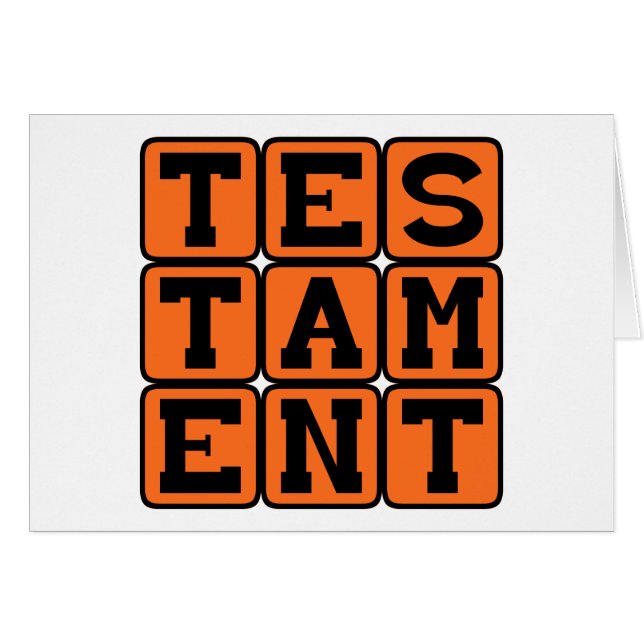 Cartão Testamento, Evidência de Fato (Frente Horizontal)