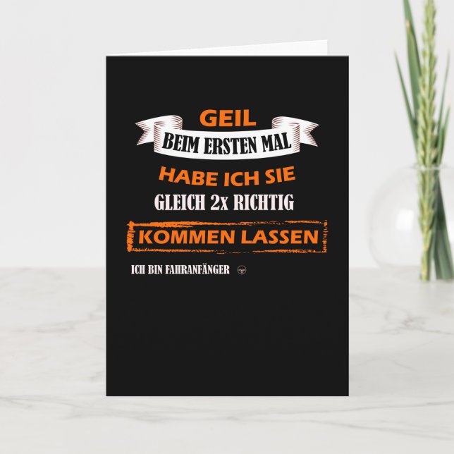 Cartão Teste de driver Novice 18º aniversário (Frente)