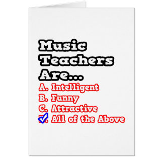 Cartão Teste de Professores de Música...Piada