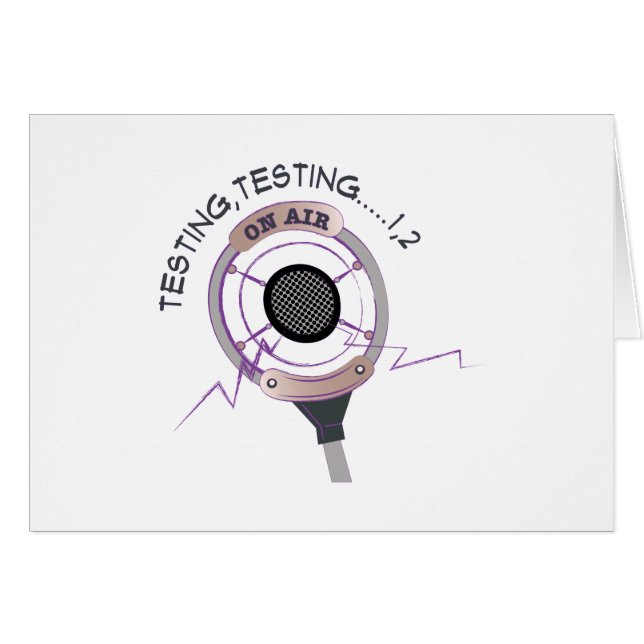 Cartão Teste do teste (Frente Horizontal)