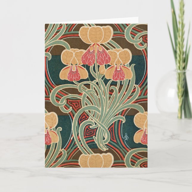 Cartão Teste padrão #4 de Nouveau da arte em Emporio (Frente)