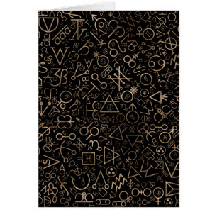 Cartão Teste padrão astrológico #2 dos símbolos dos