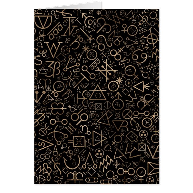 Cartão Teste padrão astrológico #2 dos símbolos dos (Frente)