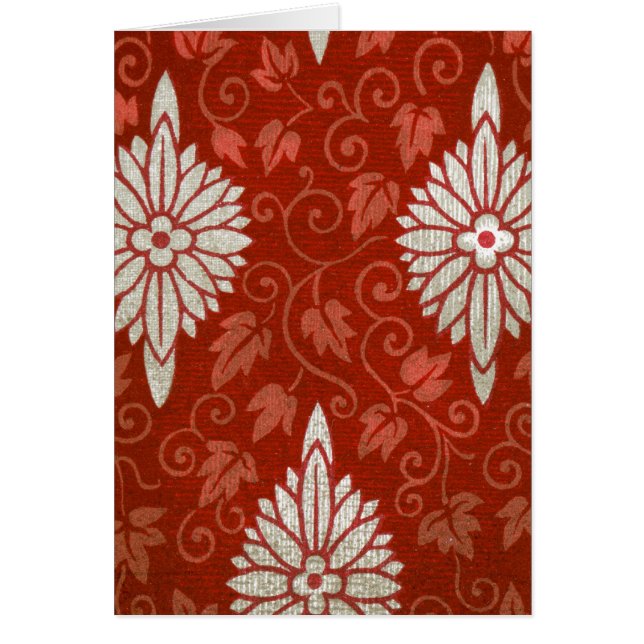 Cartão Teste padrão chinês da hera do teste padrão (Frente)