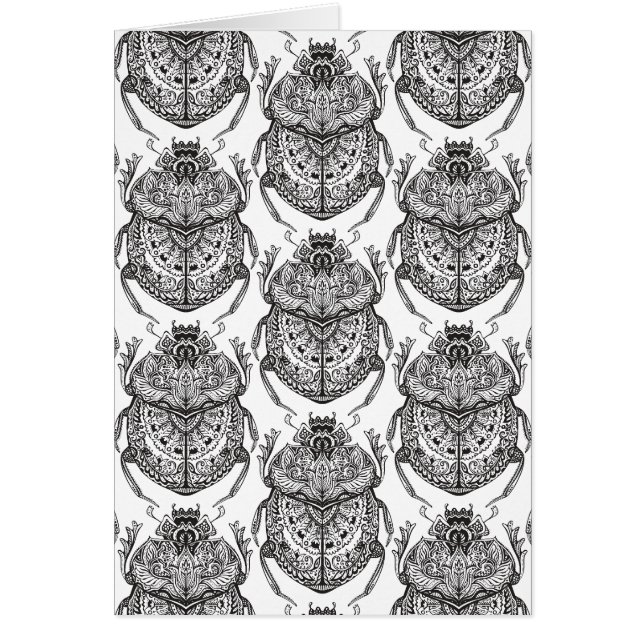 Cartão Teste padrão com Doodle da mão (Frente)