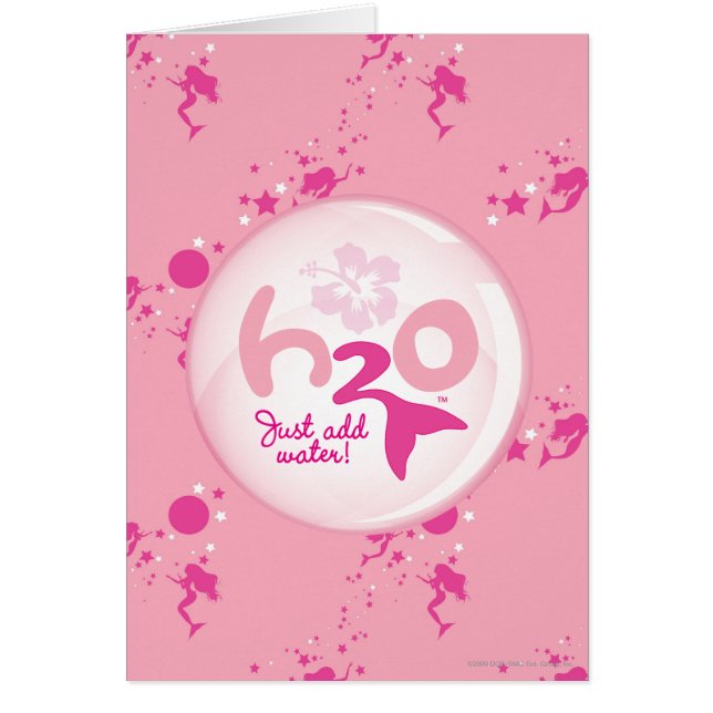 Cartão Teste padrão cor-de-rosa da sereia (Frente)