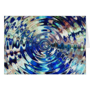 Cartão Teste padrão da ondinha do elemento da ÁGUA