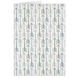 Cartão Teste padrão da seta do Wanderlust da aguarela