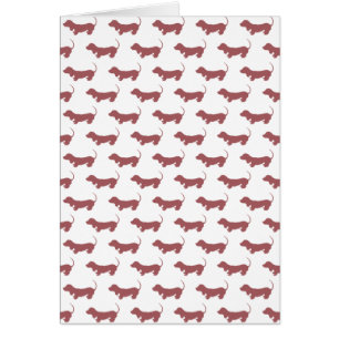 Cartão Teste padrão de bolinhas do cão do Dachshund