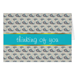 Cartão Teste padrão de Champagne Paisley