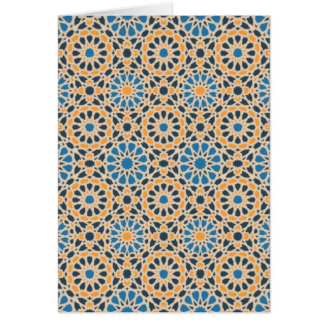 Cartão Teste padrão de mosaico geométrico (Frente)