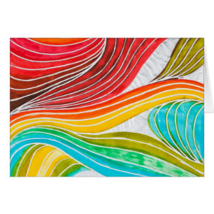 Cartão Teste padrão de onda tirado por pinturas da