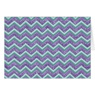 Cartão Teste padrão de ziguezague de vidro Amethyst