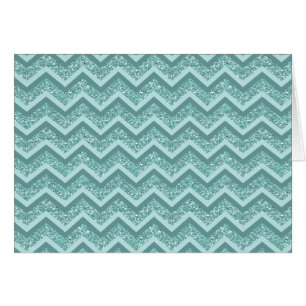 Cartão Teste padrão de ziguezague do brilho de turquesa