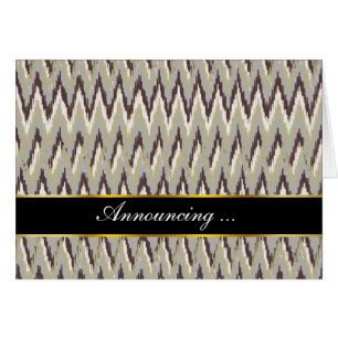 Cartão Teste padrão de ziguezague do iKat do café e do